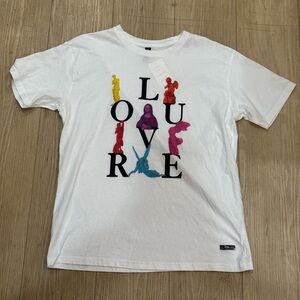 Official Louvre White Graphic T-Shirt with Colorful Design